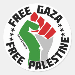 vrije gaza palestine ronde sticker