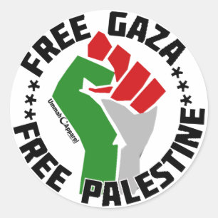 vrije gaza palestine ronde sticker