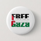Vrije Gaza Ronde Button 5,7 Cm (Voorkant)