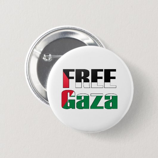 Vrije Gaza Ronde Button 5,7 Cm (Voorkant /achterkant)