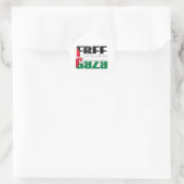 Vrije Gaza Ronde Sticker (Tas)