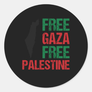 Vrije Gaza-vrije Palestina Ronde Sticker