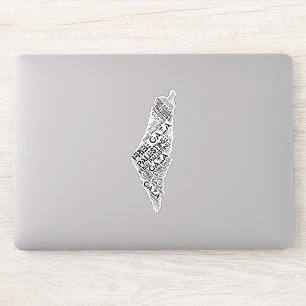 Vrije Gaza Vrije Palestina Wolk Woordkaart Sticker