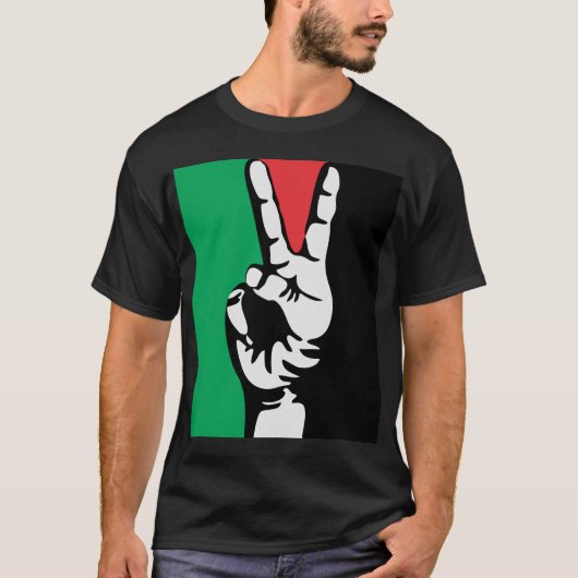 vrije gazavrije palestine PEACE FLAG T-shirt (Voorkant)