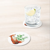 vrije gedistilleerde vos ronde kartonnen onderzetter (Insitu)