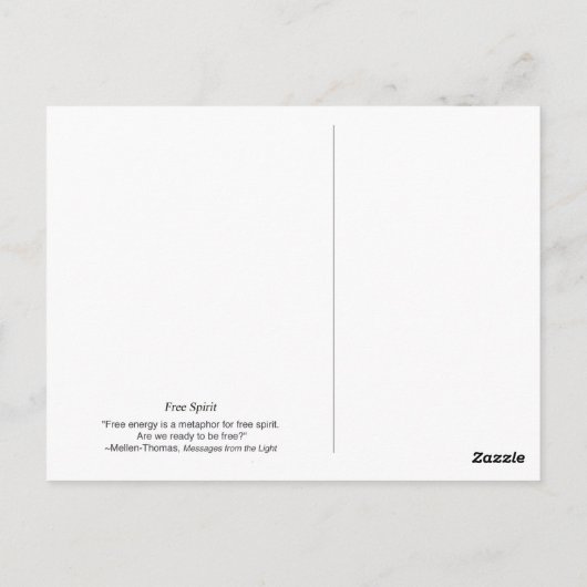 Vrije geest briefkaart (Achterkant)