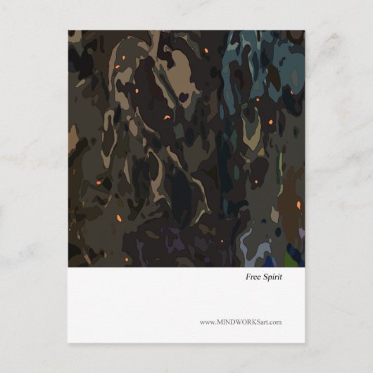 Vrije geest briefkaart (Voorkant)