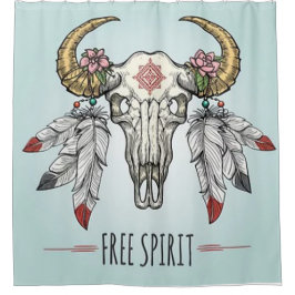 Vrije geest douchegordijn