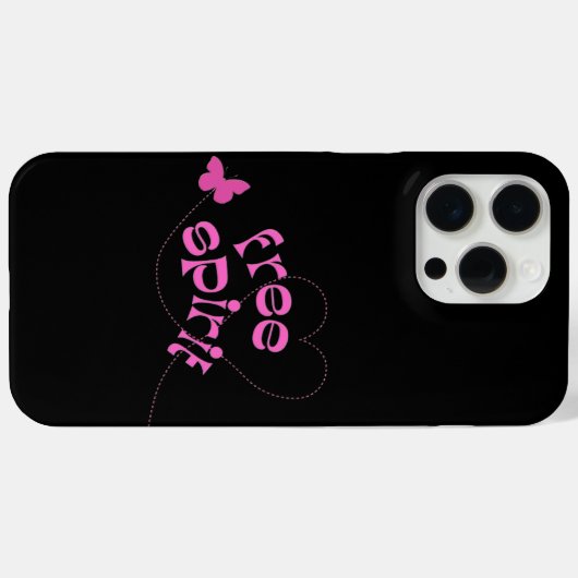 Vrije Geest en Vlinders Case-Mate iPhone Case (Achterkant (horizontaal))