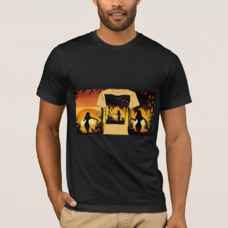 Vrije geest in zonsondergang t-shirt