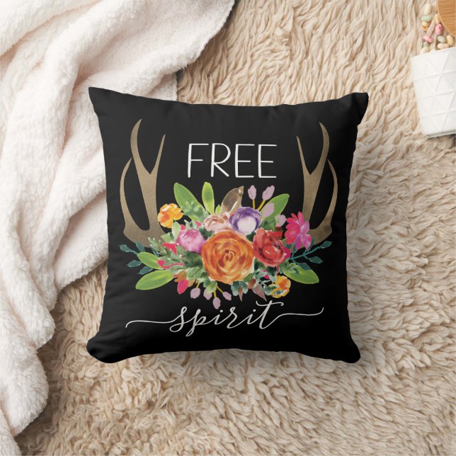 Vrije geest modern boho chic bloemen geweien kussen (Deken)
