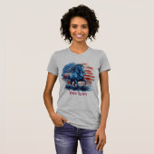 Vrije geest patriottisch paard t-shirt (Voorkant volledig)