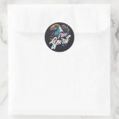 Vrije geest toucan Summer vibes rainbow Ronde Sticker (Tas)