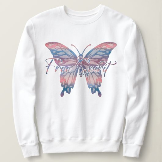 Vrije Geest Vlinder Mandala Sweatshirt (Design voorkant)