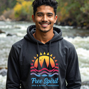 Vrije geest voorbij grenzen hoodie