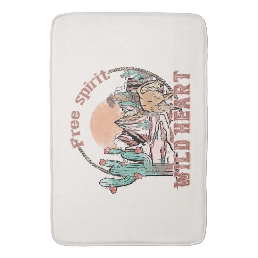 Vrije geest, wild hart badmat (Voorkant Verticaal)
