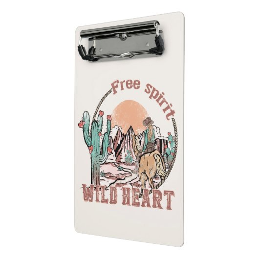 Vrije geest, wild hart mini klembord (Angled2)