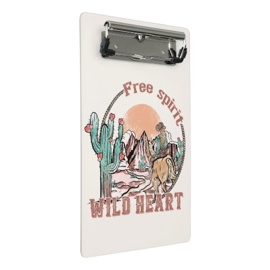 Vrije geest, wild hart mini klembord (Schuin)