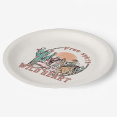 Vrije geest, wild hart papieren bordje (Gekanteld)