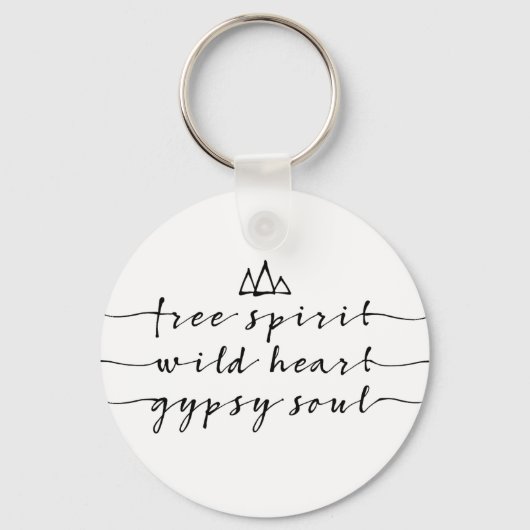 vrije geest , wild hart , zigeunerziel sleutelhanger (Voorkant)