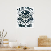 Vrije geest, wilde ziel - De roep van de wolf Poster (Keuken)