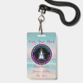 Vrije Geestelijke kudde badge, bevrijd je geest Badge (Front with Lanyard)