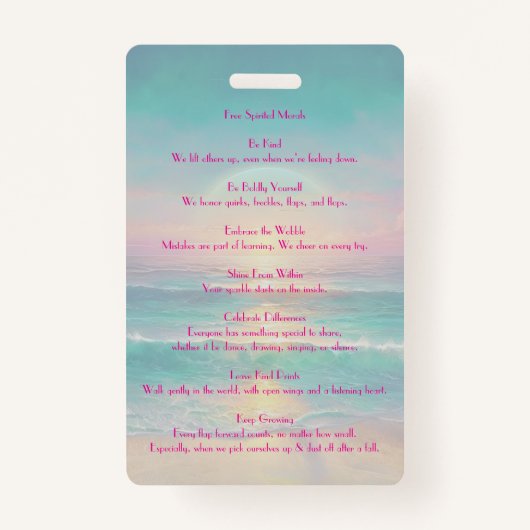 Vrije Geestelijke kudde badge, bevrijd je geest Badge (Achterkant)