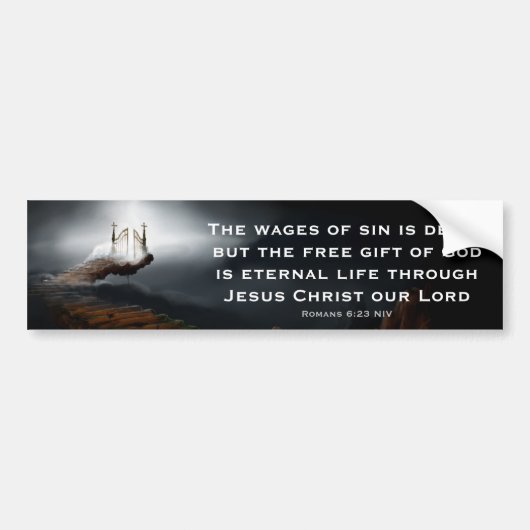 Vrije Gift of God Scripture Bumpersticker (Voorkant)