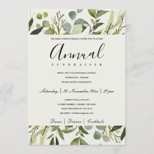 VRIJE GREEN GRAY FOLIAGE CORPORATE PARTY GEBEURTEN KAART