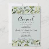 VRIJE GREEN GRAY FOLIAGE CORPORATE PARTY GEBEURTEN KAART (Voorkant)