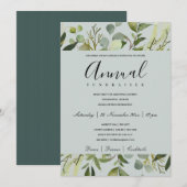 VRIJE GREEN GRAY FOLIAGE CORPORATE PARTY GEBEURTEN KAART (Voorkant / Achterkant)