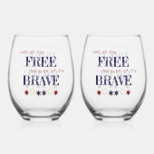 Vrije grond door de Brave Wijnglas Zonder Voet (Achterkant)