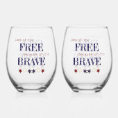 Vrije grond door de Brave Wijnglas Zonder Voet (Voorkant)