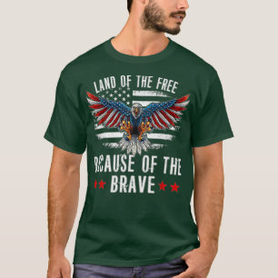 Vrije grond vanwege de herdenkingsdag van de Brave T-shirt