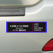 Vrije grond vanwege de hersenen bumpersticker (Op auto)