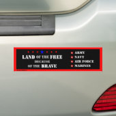 Vrije grond vanwege de hersenen bumpersticker (Op auto)