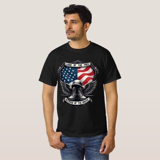 Vrije grond vanwege het Brave Patriotticum T-shirt (Voorkant volledig)