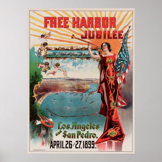 Vrije Harbour Jubilee, Los Angeles en San Pedro. Poster (Voorkant)