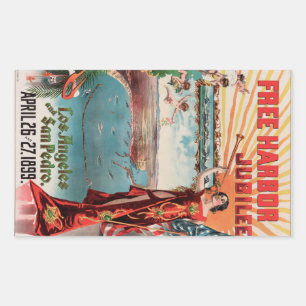 Vrije Harbour Jubilee, Los Angeles en San Pedro. Rechthoekige Sticker
