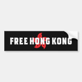 Vrije Hongkong Bumpersticker (Voorkant)