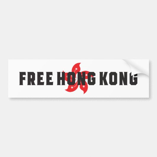 Vrije Hongkong Bumpersticker (Voorkant)