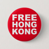 Vrije Hongkong Ronde Button 5,7 Cm (Voorkant)