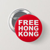 Vrije Hongkong Ronde Button 5,7 Cm (Voorkant /achterkant)
