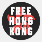 Vrije Hongkong Ronde Sticker (Voorkant)