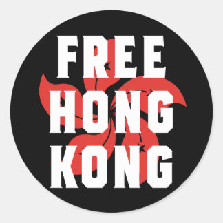 Vrije Hongkong Ronde Sticker