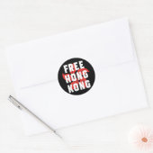Vrije Hongkong Ronde Sticker (Envelop)