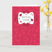 Vrije huggen aan de binnenkant kaart (Gele Bloem)