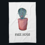 VRIJE HUGS! Crazy cactus lady waterverf Theedoek<br><div class="desc">Decoreer je keuken met deze grappige handdoek van cactus dame. Het maakt een geweldig huishouden of bruiloft cadeau! U kunt het aanpassen en tekst ook toevoegen. Bekijk mijn winkel voor veel meer kleuren en patronen!</div>