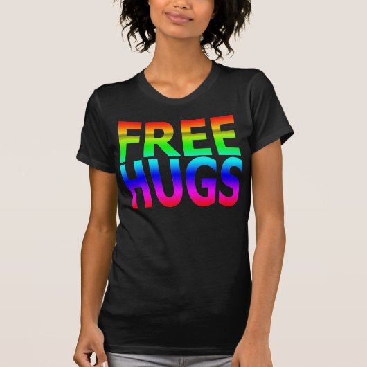 VRIJE HUGS Rainbow T-Shirt, dames T-shirt (Voorkant)