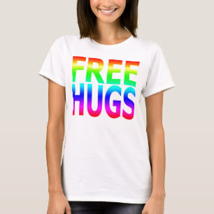 VRIJE HUGS Regenboogbekrachtigd T voor vrouwen T-shirt